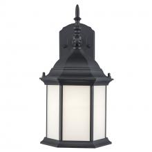 Trans Globe 51631 BK - 1LT-WALL LANTERN-LG-BK-WH FROS